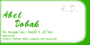 abel dobak business card